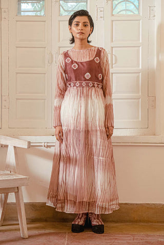 The Loom Art-Rosewood Roseate Bliss Dress-INDIASPOPUP.COM