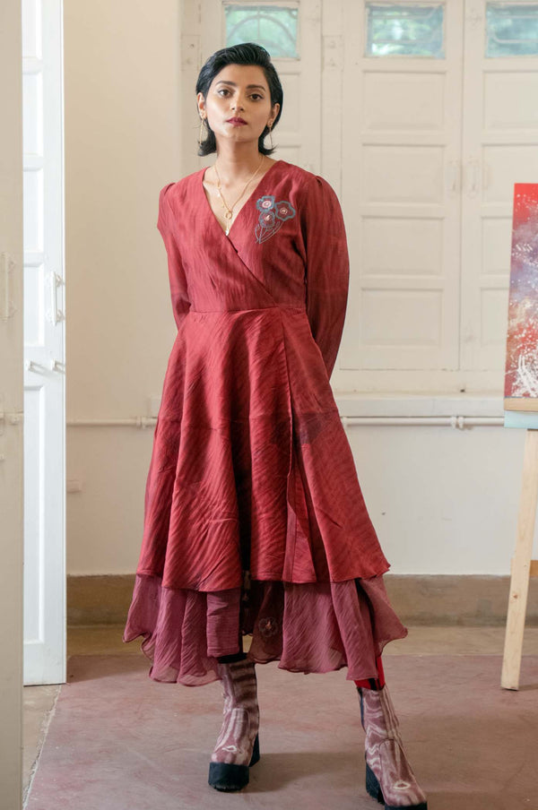 Blue Lagoon Dress | Womens Silk Midi Dress | The Loom Art | IKKIVI