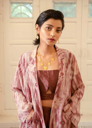 The Loom Art-Rosewood Blazer With Pant And Top-INDIASPOPUP.COM