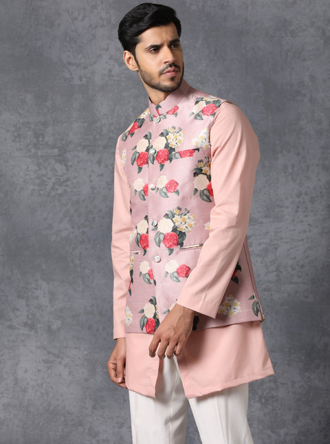 Peach Nehru Jacket Online Shopping