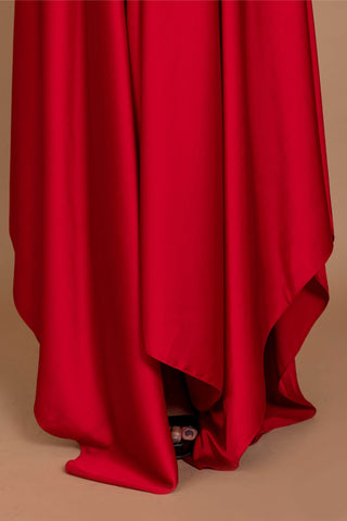 Varun Bahl-Red Satin Empress Maxi Dress-INDIASPOPUP.COM