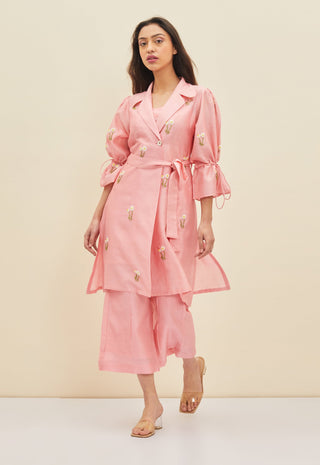 Meadow-Poppy Pink Ellery Tunic Set-INDIASPOPUP.COM