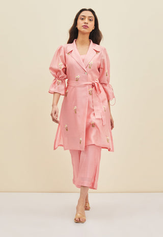 Meadow-Poppy Pink Ellery Tunic Set-INDIASPOPUP.COM