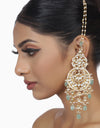 Green Aradhya Aqua Chandbali