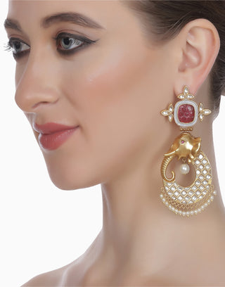 Pink Shesha Earring