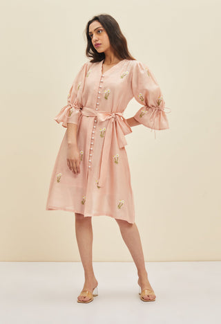 Meadow-Blush Pink Estee Dress-INDIASPOPUP.COM