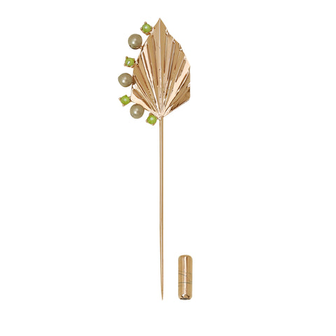 Esme-Una Lapel Pin With Swarovski Rounds-INDIASPOPUP.COM