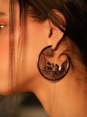 Esme-Lynn Hoop Earrings With Swarovski Baguettes-INDIASPOPUP.COM