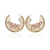 Esme-Lynn Hoop Earrings With Swarovski Baguettes-INDIASPOPUP.COM