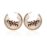 Esme-Lynn Hoop Earrings With Swarovski Baguettes-INDIASPOPUP.COM