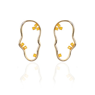 Esme-Kai Earrings With Swarovski Rounds-INDIASPOPUP.COM