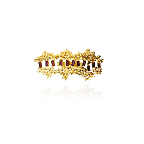 Esme-Wade Ring With Swarovski Baguettes-INDIASPOPUP.COM