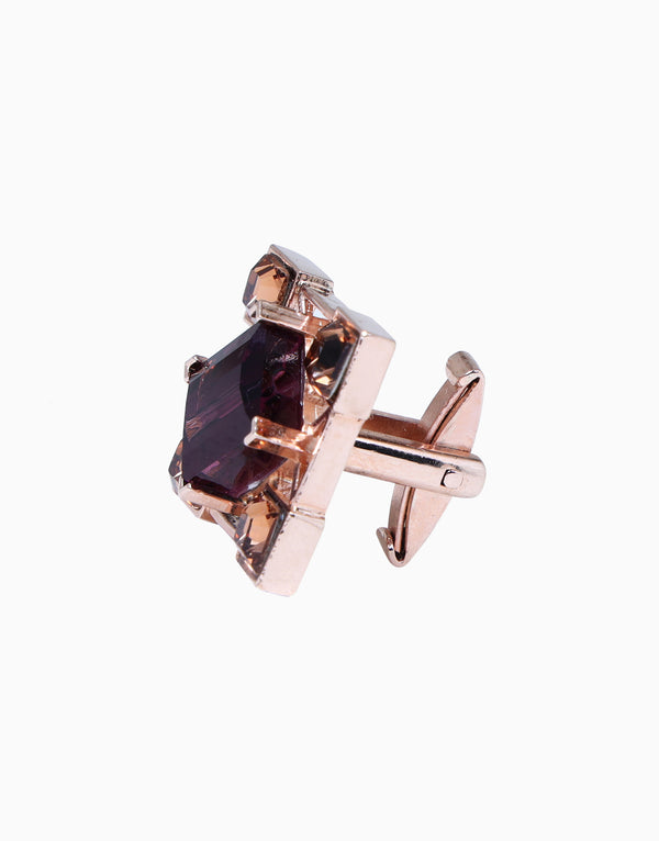Esme-Purple & Gold Yangko Cuff Link-INDIASPOPUP.COM