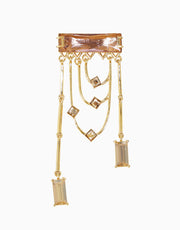 Esme-Light Pink & Gold Tango Earring-INDIASPOPUP.COM