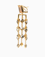 Esme-Pink Gold & Metallic Grey Kathak Earring-INDIASPOPUP.COM