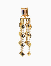 Esme-Pink Gold & Metallic Grey Kathak Earring-INDIASPOPUP.COM