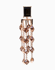 Esme-Smoky Quartz & Gold Kathak Earring-INDIASPOPUP.COM