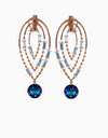 Esme-White & Blue Yoruba Earring-INDIASPOPUP.COM