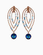 Esme-White & Blue Yoruba Earring-INDIASPOPUP.COM