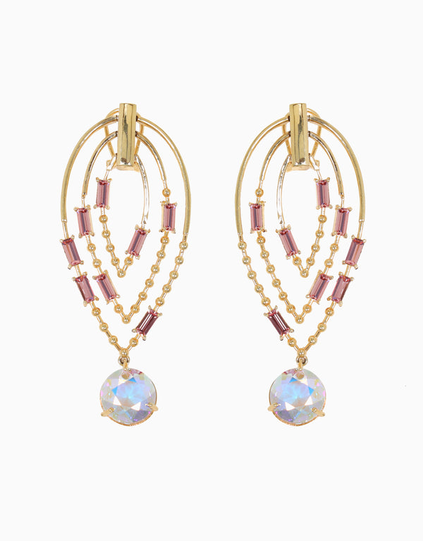 Esme-Pink & White Yoruba Earring-INDIASPOPUP.COM