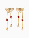 Esme-Gold & Red Waltz Earring-INDIASPOPUP.COM