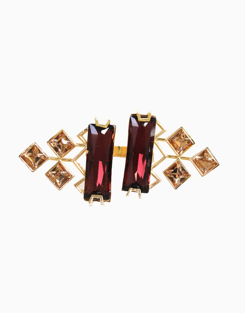 Esme-Gold & Maroon Capoeira Ring-INDIASPOPUP.COM