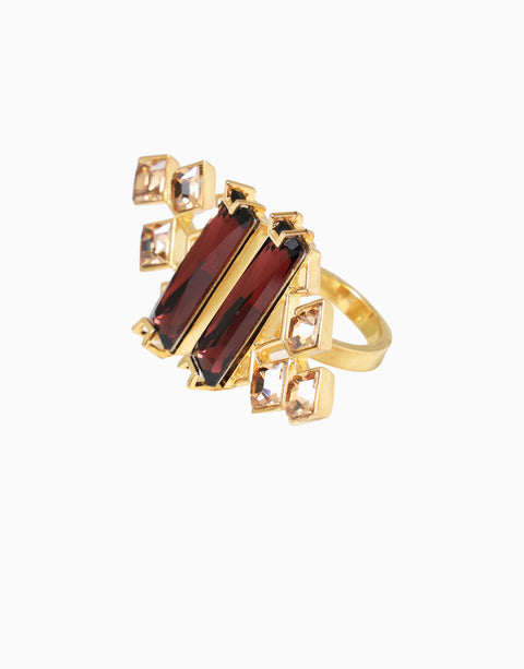 Esme-Gold & Maroon Capoeira Ring-INDIASPOPUP.COM