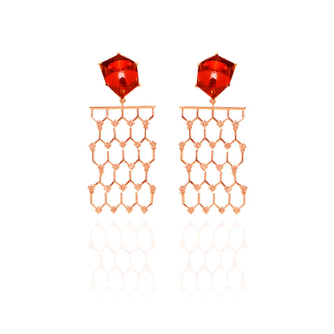 Esme-Eagle Red Earring-INDIASPOPUP.COM