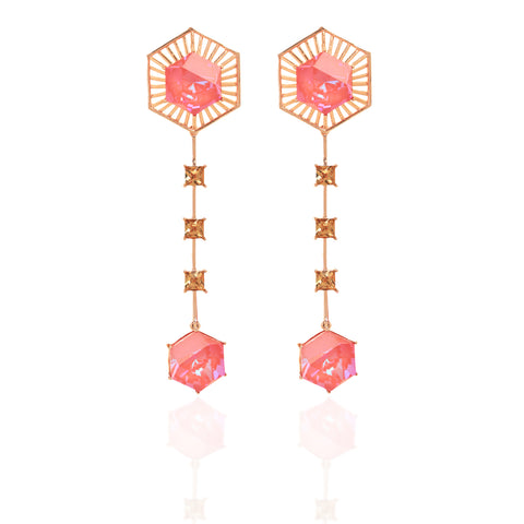 Esme-Flamingo Pink Earring-INDIASPOPUP.COM