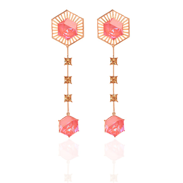 Esme-Flamingo Pink Earring-INDIASPOPUP.COM