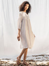 Khara Kapas-Ivory A-Line Dress-INDIASPOPUP.COM