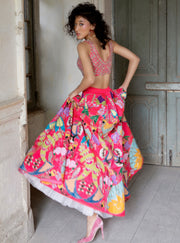 Aisha Rao-Pink Embellished Lehenga Set-INDIASPOPUP.COM