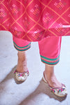 Shivani Bhargava-Pink Pushp Chanderi Kurta & Salwar-INDIASPOPUP.COM