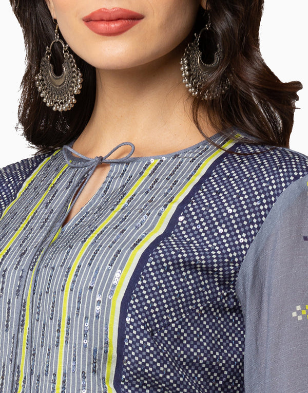 Soup By Sougat Paul-Powder Blue Garara Set-INDIASPOPUP.COM