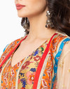 Soup By Sougat Paul-Yellow And Offwhite Dress With Jacket-INDIASPOPUP.COM