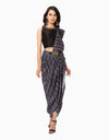 Soup By Sougat Paul-Navy Blue Saree-INDIASPOPUP.COM