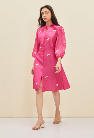 Meadow-Fuchsia Pink Ida Dress-INDIASPOPUP.COM
