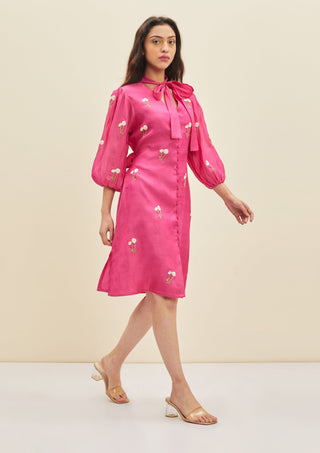 Meadow-Fuchsia Pink Ida Dress-INDIASPOPUP.COM