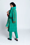 Label Earthen-Jade Green Banswara Khadi Silk Kurta Set-INDIASPOPUP.COM