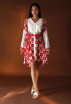 Pozruh-Red Talma Shirt Dress-INDIASPOPUP.COM