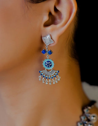 Hyperbole-Blue Farah Earrings-INDIASPOPUP.COM