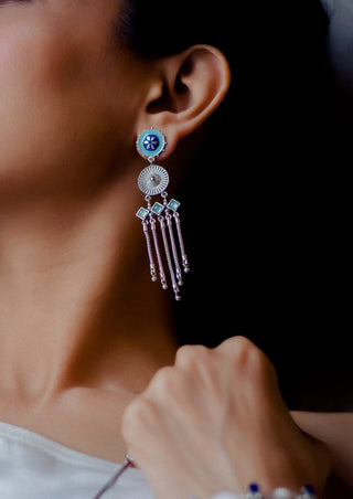 Hyperbole-Blue Samira Earrings-INDIASPOPUP.COM