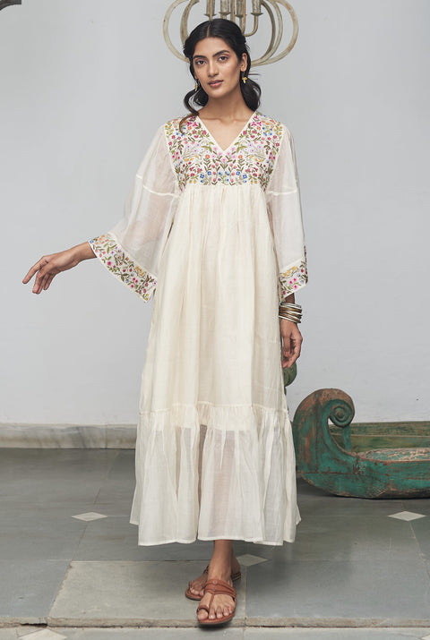 Begum Pret | Ivory Tulip Dress | INDIASPOPUP.COM