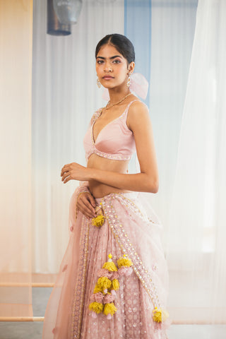 Madsam Tinzin-Lilac Embroidered Embroidered Set-INDIASPOPUP.COM