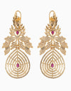Tizora-Gold & Silver Faux Diamond Earrings-INDIASPOPUP.COM