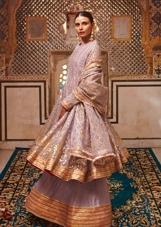 Itrh-Lilac Embroidered Anarkali Set-INDIASPOPUP.COM