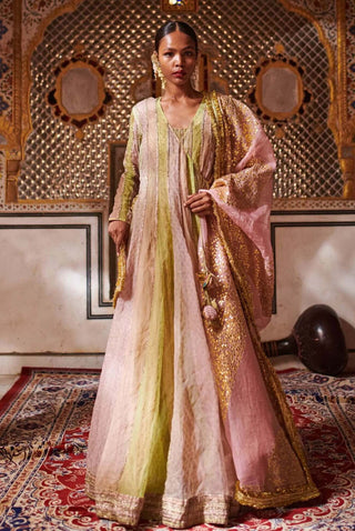 Itrh-Multicolour Angrakha Sharara Set-INDIASPOPUP.COM