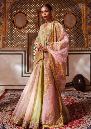 Itrh-Multicolour Angrakha Sharara Set-INDIASPOPUP.COM