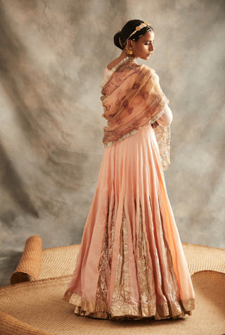 Itrh-Peach Angrakha With Chudiaar & Dupatta-INDIASPOPUP.COM