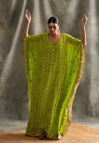 Parrot Green Kaftan